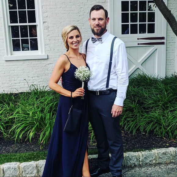 Navy Bridesmaid Dress - Picture 1 of 8